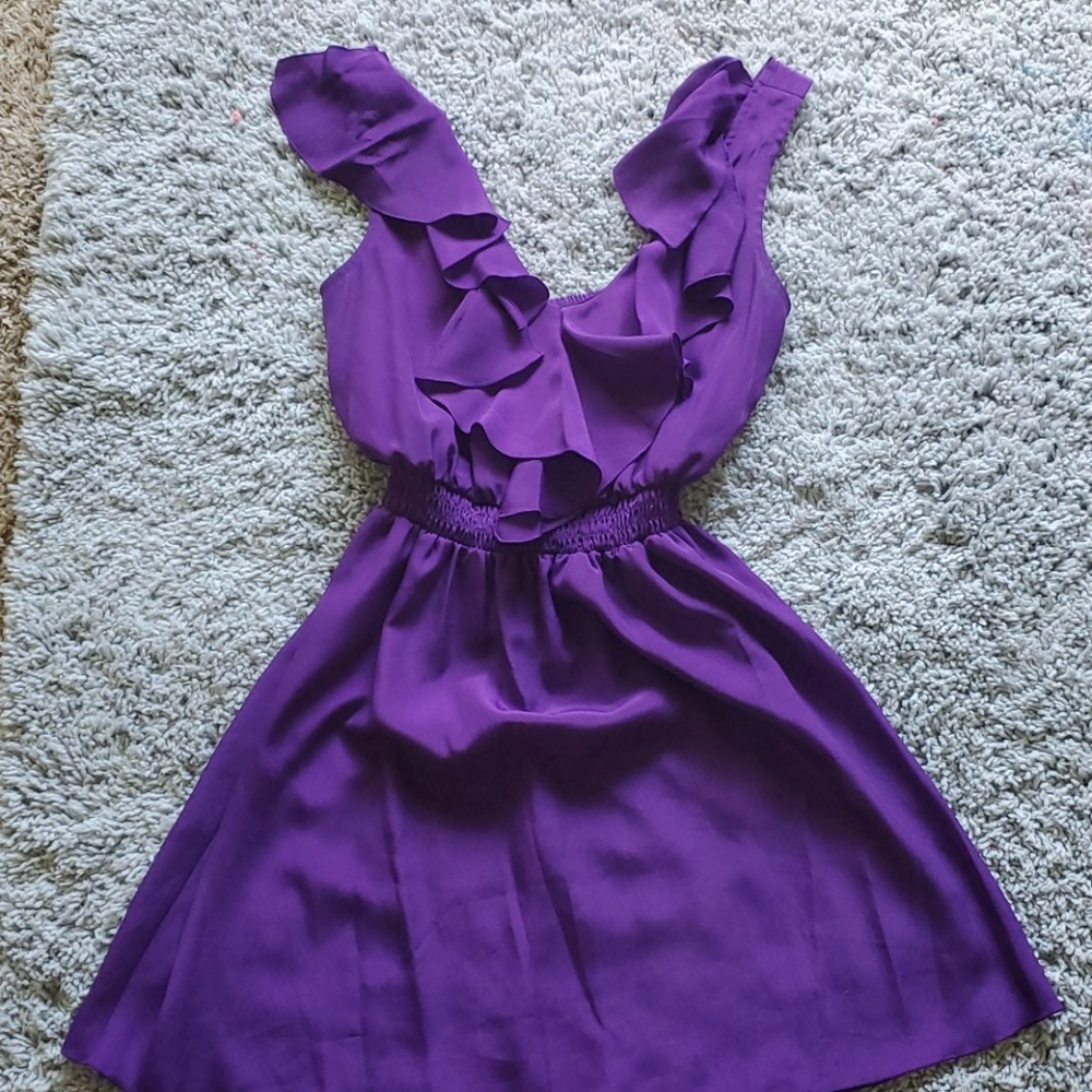 Purple polyester dress